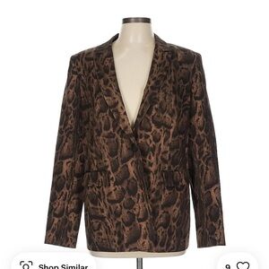 Lafayette 148 New York Brown Snake Print Blazer